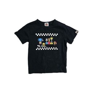 Bape Kids A Bathing Ape Baby Milo Kids Black Short-Sleeve T-Shirt Size 110